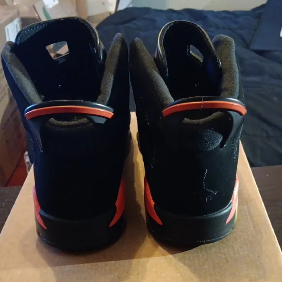 Jordan 6 Retro (GS) Rare 2014 OG Infrared Black Mens 6Y Womens 7.5 EUC - Picture 5 of 9